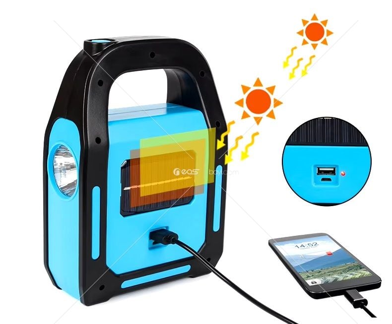 KAMP Lambası GÜneş Enerjili Powerbank Özellikli Projektör