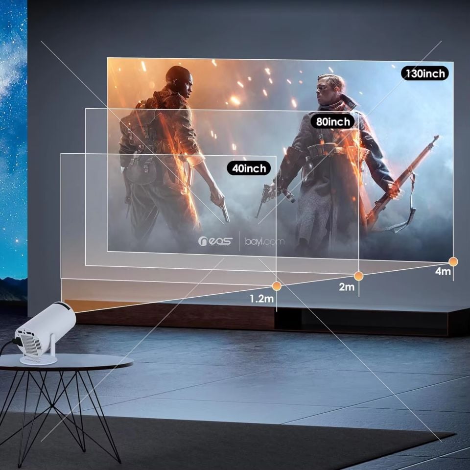 Android Projeksiyon FULL HD 4K Süper TEKNOLOJİ