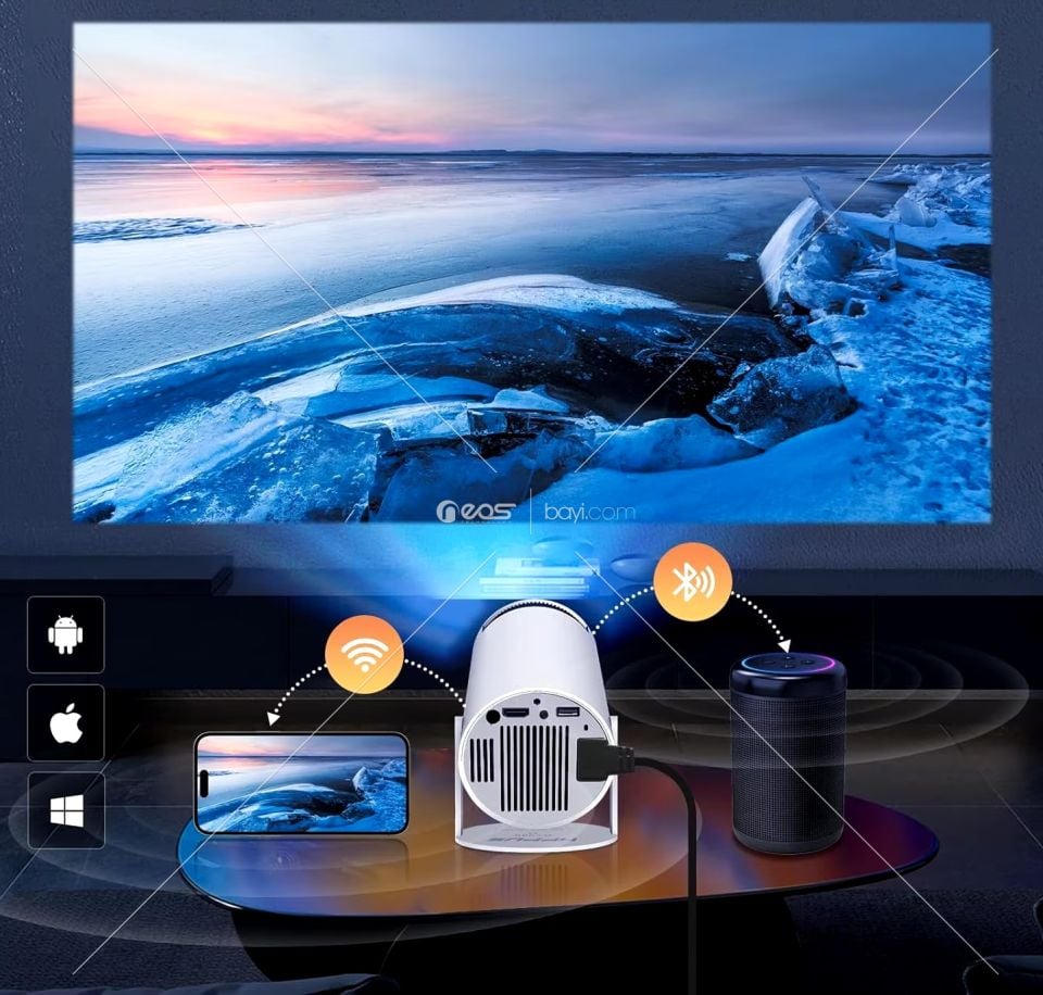 Android Projeksiyon FULL HD 4K Süper TEKNOLOJİ