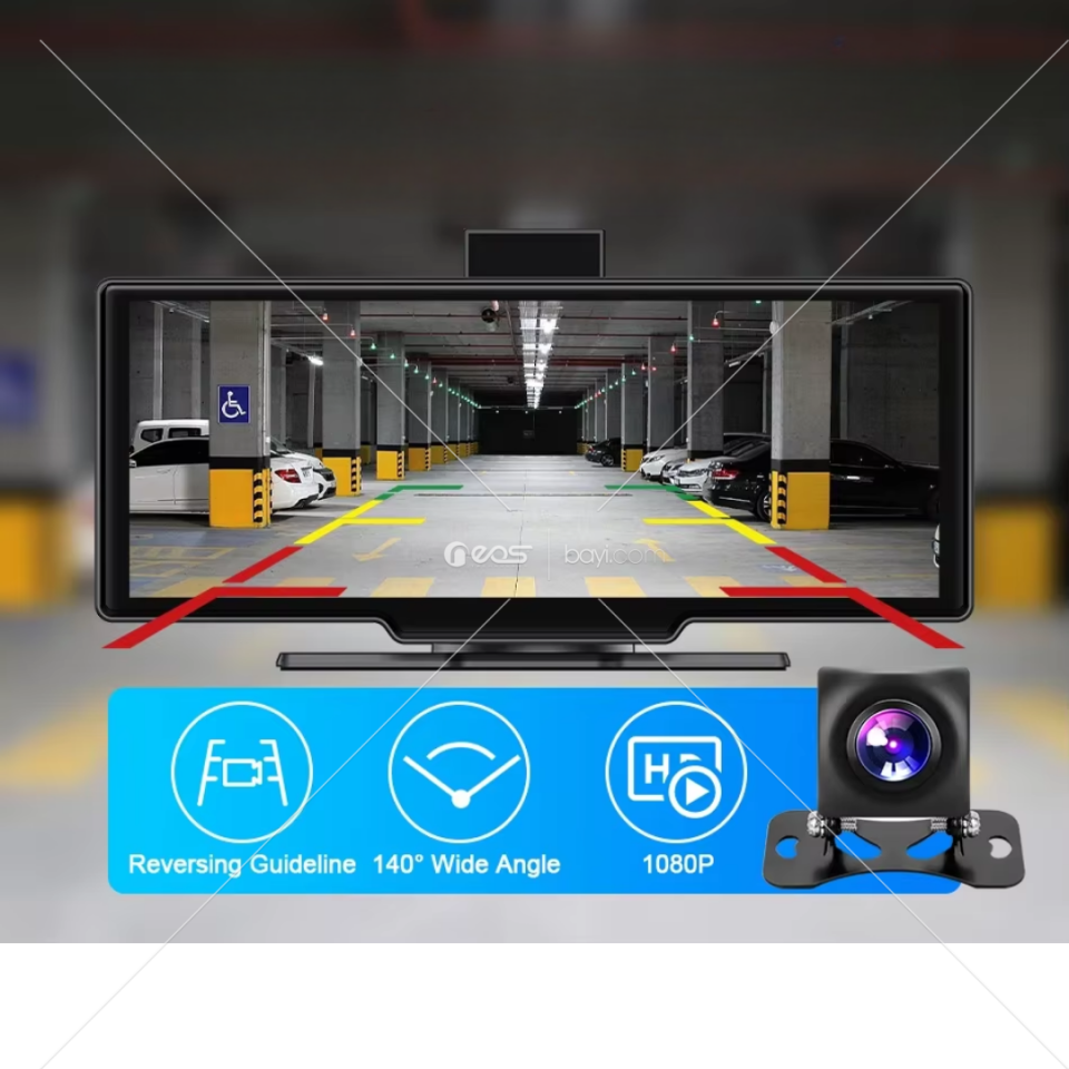 C1 10.26 inç Kablosuz Araç Stereo Alıcısı Apple CarPlay ve Android Auto Smart 4K Araç İçi Kamera