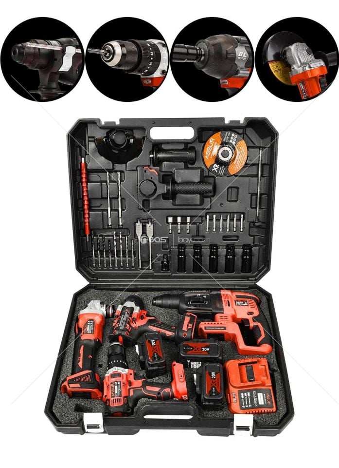 DALONG 4LÜ SET KIRMIZI 600NM TORK+MATKAP+HİLTİ+SPİRAL