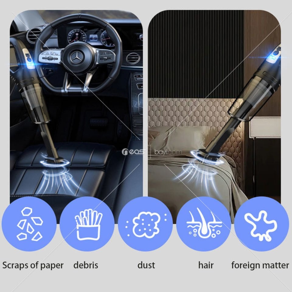 ARAÇ SÜPÜRGESİ 12V Kablosuz ARAÇ,EV,OFİS,PET