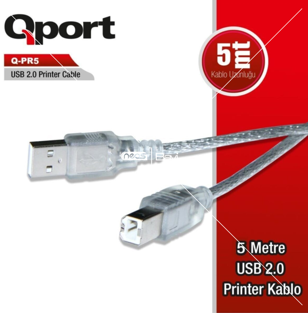 Qport Q-PR5 Metre Usb 2.0 Printer Cable