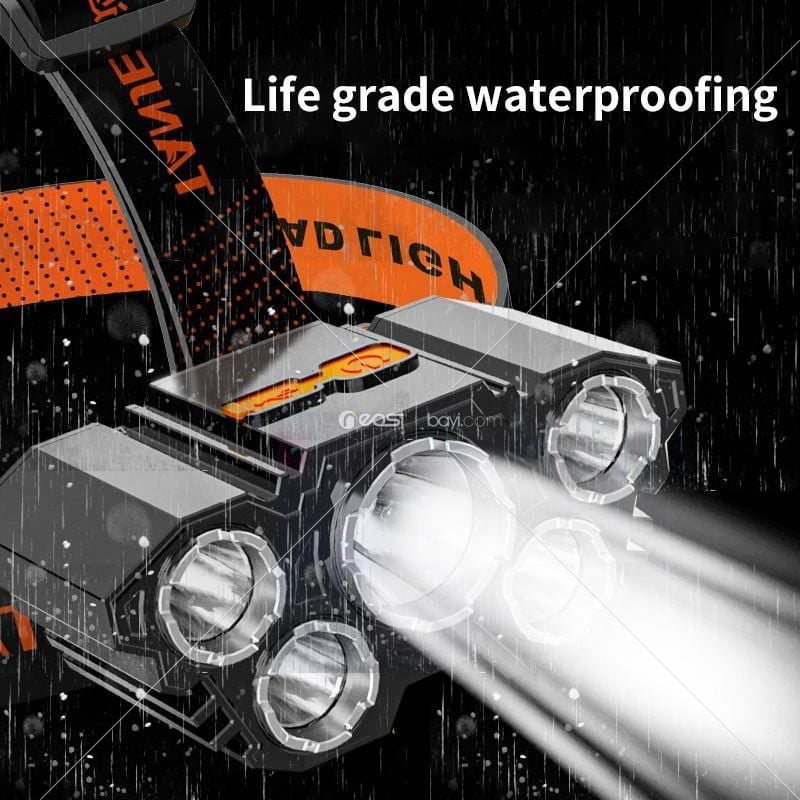 KAFA LAMBASI USB Şarj Edilebilir LED Far Parlak Yüksek Lümen Far Su Geçirmez Far Kamp Far