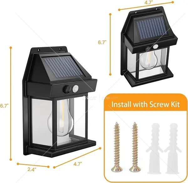 Hareket Sensörlü 18W Güneş Enerjili Dış Mekan Aydınlatması, Güneş Enerjili Tungsten Ampul Işık HW 999