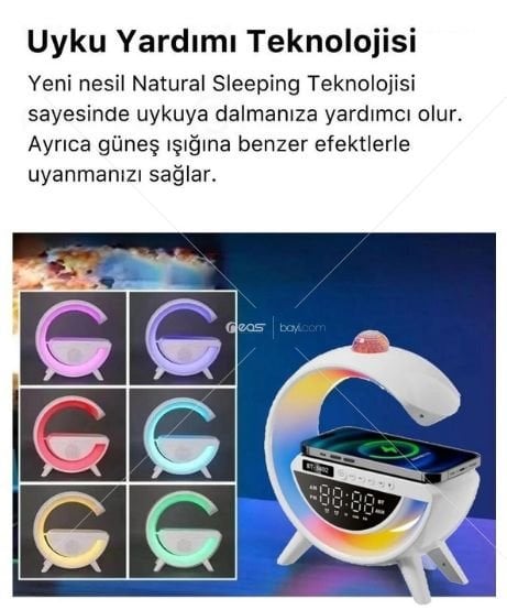 GLAMBA (Gogle Lamba) BLUETOOTH+USB Flaş MicroSD Kablosuz Magsafe ŞARJZ+Disko Işığı