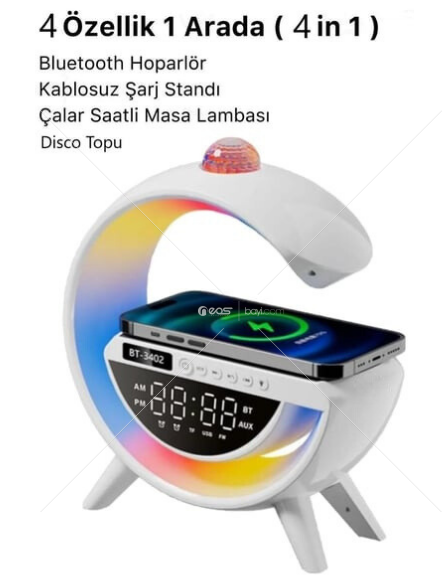 GLAMBA (Gogle Lamba) BLUETOOTH+USB Flaş MicroSD Kablosuz Magsafe ŞARJZ+Disko Işığı