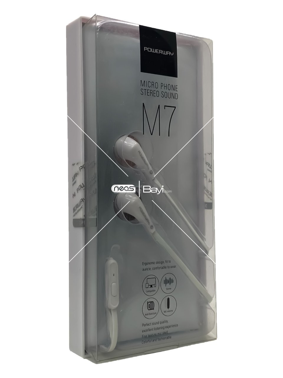 Powerway M7 Kulaklık Beyaz
