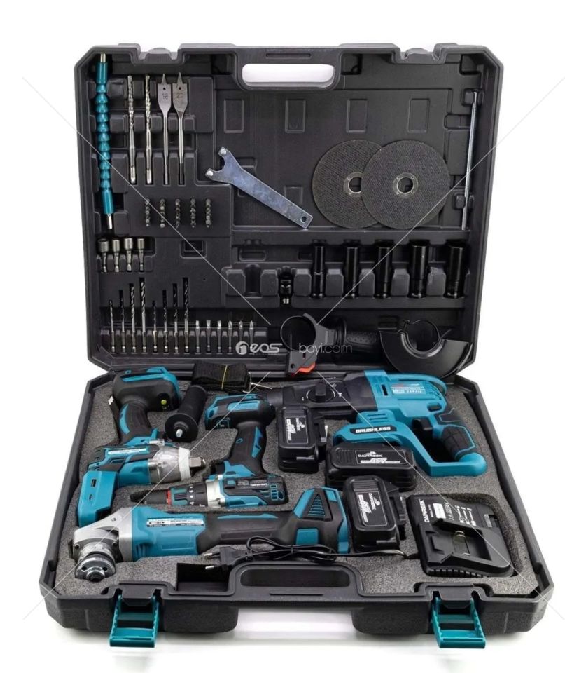 Dawreek Beşli Set MK350 (Power Bank Led 13mm Ç.Mandren+S.Sıkma+Ş.Spral+Ş.Hilti)