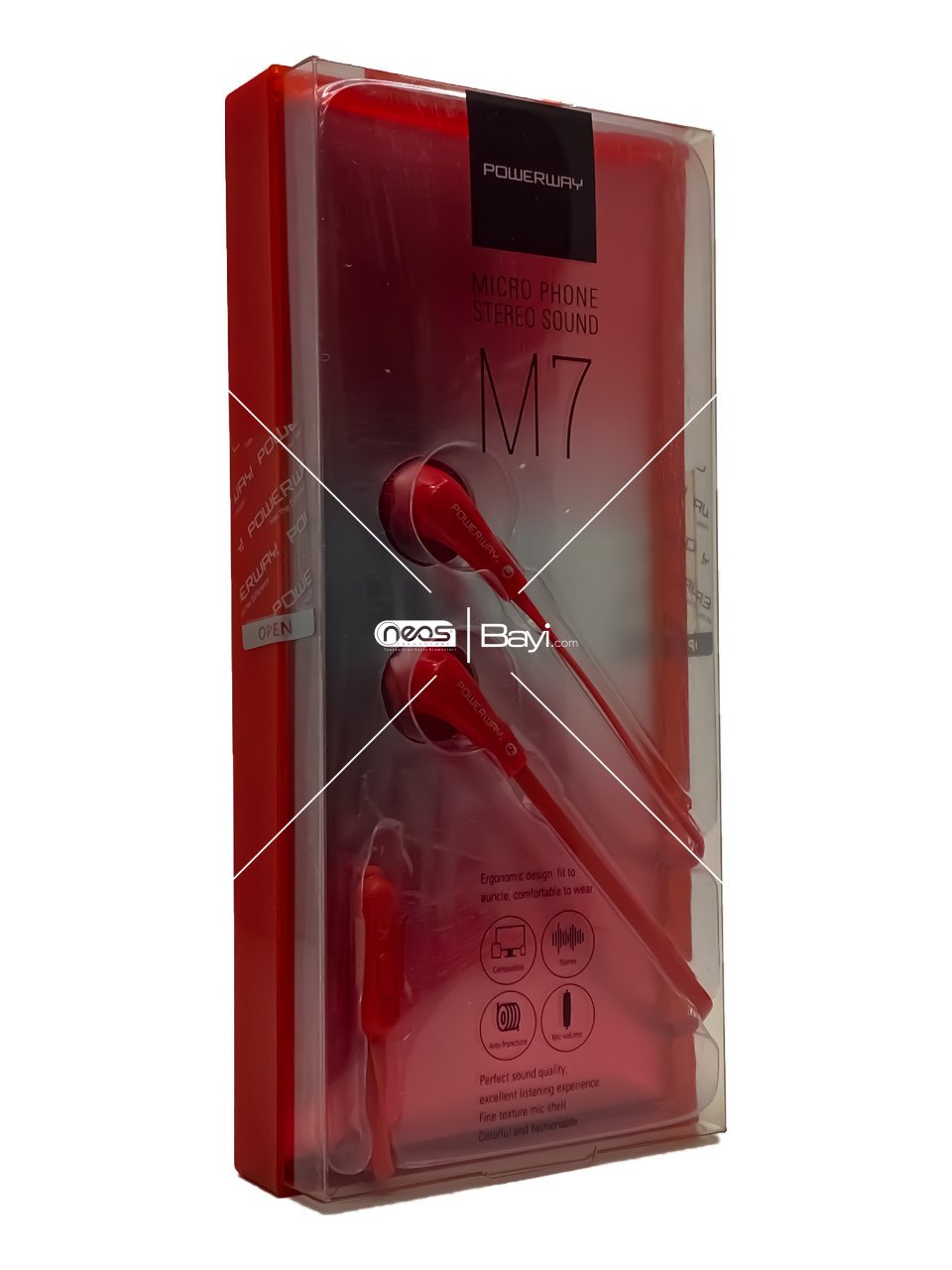 Powerway M7 Kulaklık Kırmızı