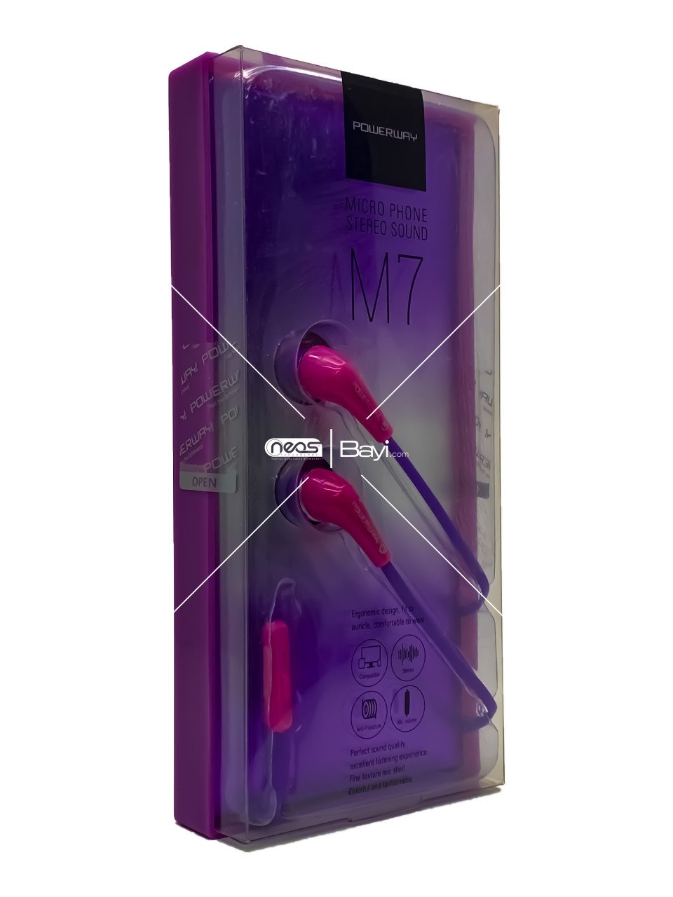 Powerway M7 Kulaklık Mor