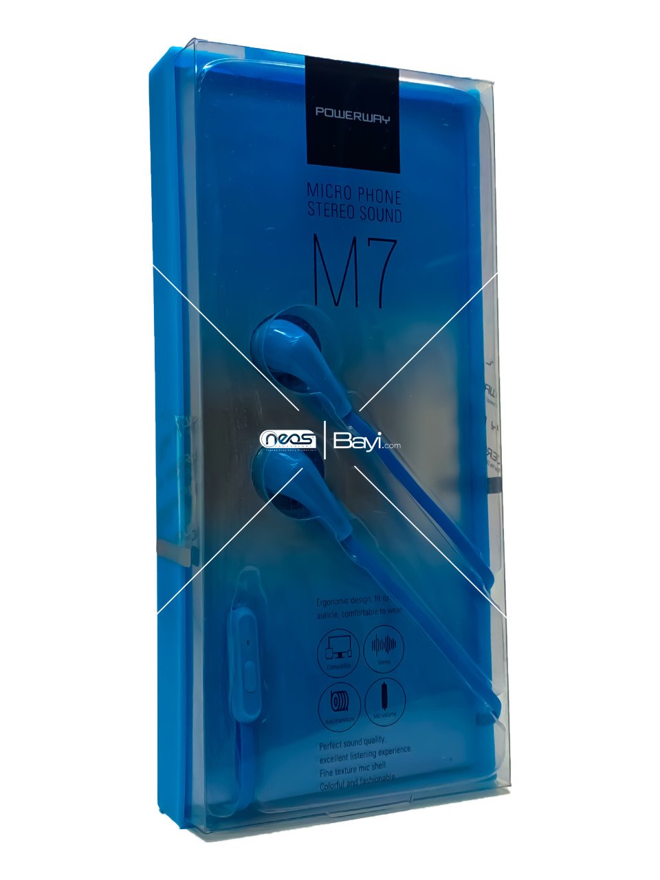 Powerway M7 Kulaklık Mavi