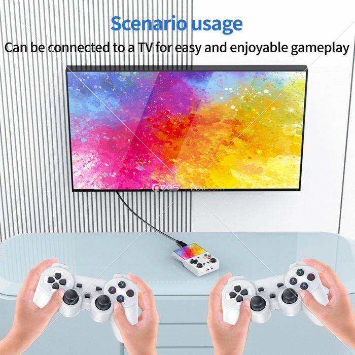 M21 Elde Taşınabilir Oyun Konsolu 2 Oyun Kontrolörleri 64GB TF Kart 1219 Oyun 30 Emülatör 3 5 inç Ekran 3D Rocker 3000mAh Yarasa