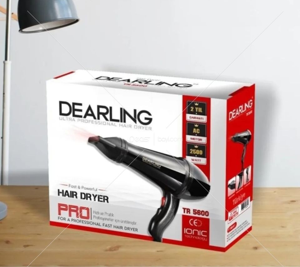 Dearling Turbo 5600 Profesyonel Fön Makinesi 2500W Güçlendirilmiş Motor Saç Kurutma Makinesi