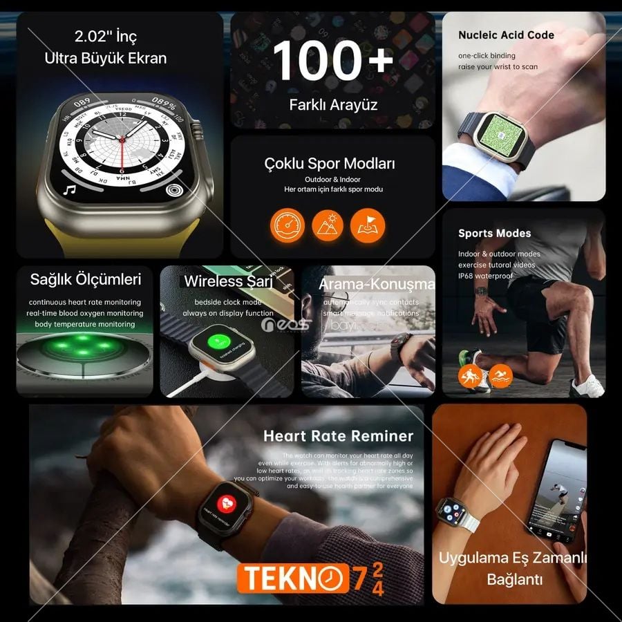 Watch Ultra 10 Kordonlu Akıllı Saat