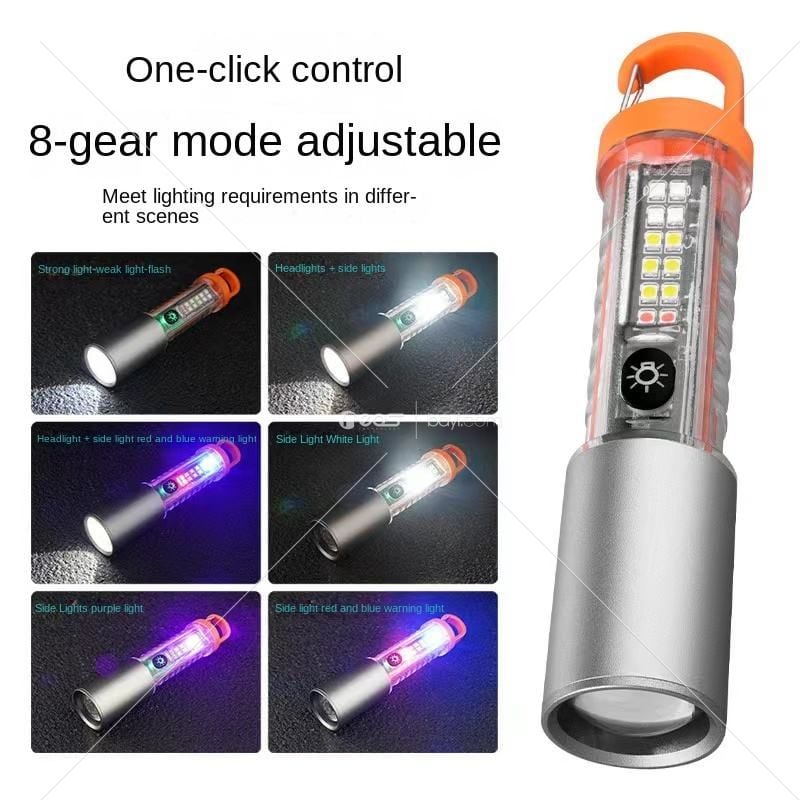 ÇOK FONKSİYONLU EL FENERİ HS-2302 ( TİP-C ŞARJLI ) SUYA DAYANIKLI & ZOOM & LED EL FENERİ *120 Q9