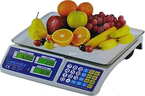Teknika Acs-809t Elektronik Terazi 40 Kg 2 Gr Hassasiyet Dijital Mutfak Manav Kasap Bakkal Terazisi AKÜLÜ+PİLLİ