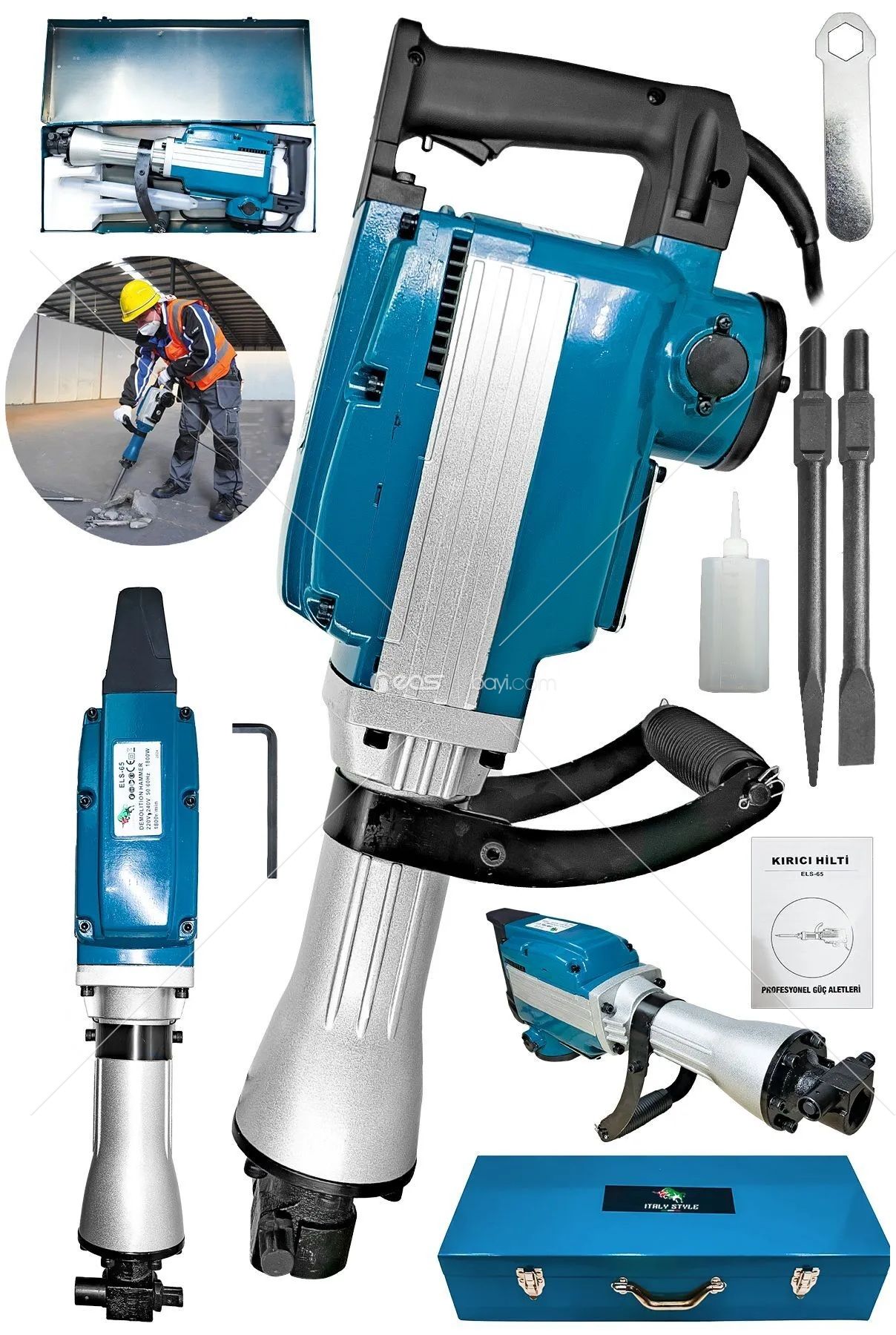 DAFLONG iTALY STYLEBüyük Tip Kırıcı Delici Hilti Kavrama Kollu 16 Kg Kablolu 65mm