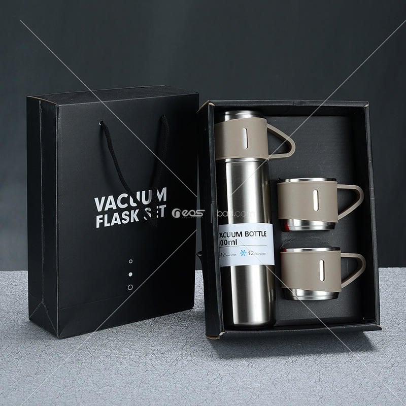 TERMUS 500ML Isı Yalıtımlı Su Şişesi Çoklu Renkler Çift Duvarlı Paslanmaz Çelik Vakumlu Matara Setleri GÜMÜŞ