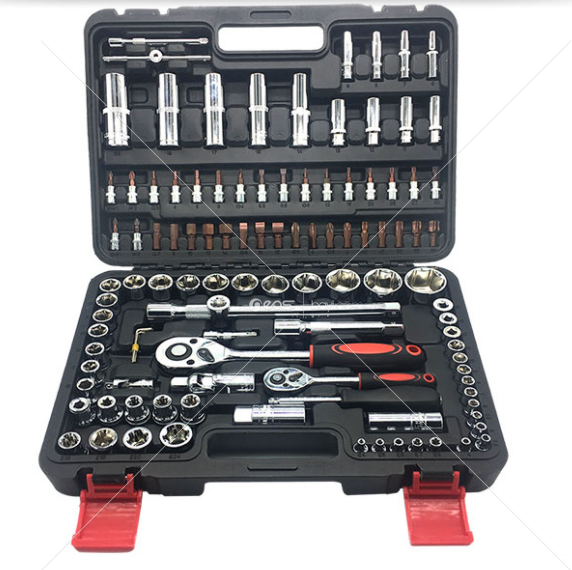 Profesyonel 108 Parça Çok Fonksiyonlu 1/2 Ve 1/4 Cırcırlı Lokma Anahtar Takımı Bits Uç Full Set