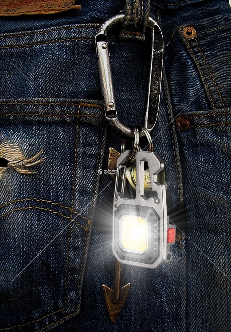 5138 GOLDORİON 7 Mod Parlak LED Cep Çalışma Işığı Taşınabilir USB şarj edilebilir koçan el feneri Mıknatıslı mini anahtarlık el feneri Tamir Aletleri ile