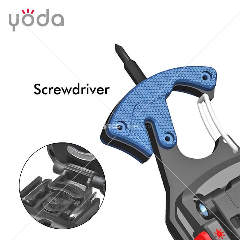 5147 GOLD ORİON Açık Hava Su Geçirmez Güvenli Çekiç Kesici Tornavida Araçları Taşınabilir Süper Parlak COB LED Şarj Edilebilir Mini El Feneri Meşale Çakmak