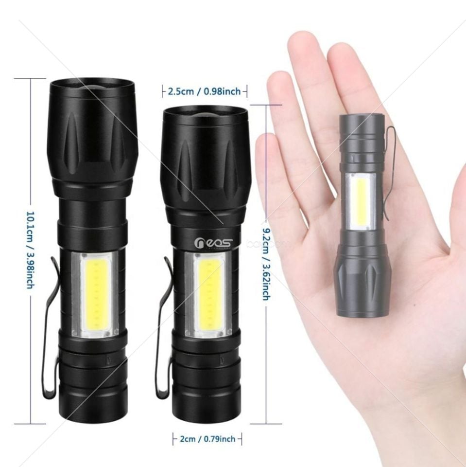 5139 GOLDORİON Clover EDC Taşınabilir mini Alüminyum COB Taktik El Feneri, Yakınlaştırılabilir El Feneri Su Geçirmez LED USB şarj edilebilir El Feneri