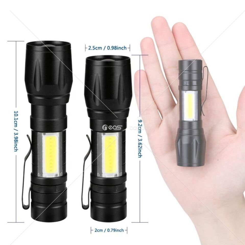 5139 GOLDORİON Clover EDC Taşınabilir mini Alüminyum COB Taktik El Feneri, Yakınlaştırılabilir El Feneri Su Geçirmez LED USB şarj edilebilir El Feneri