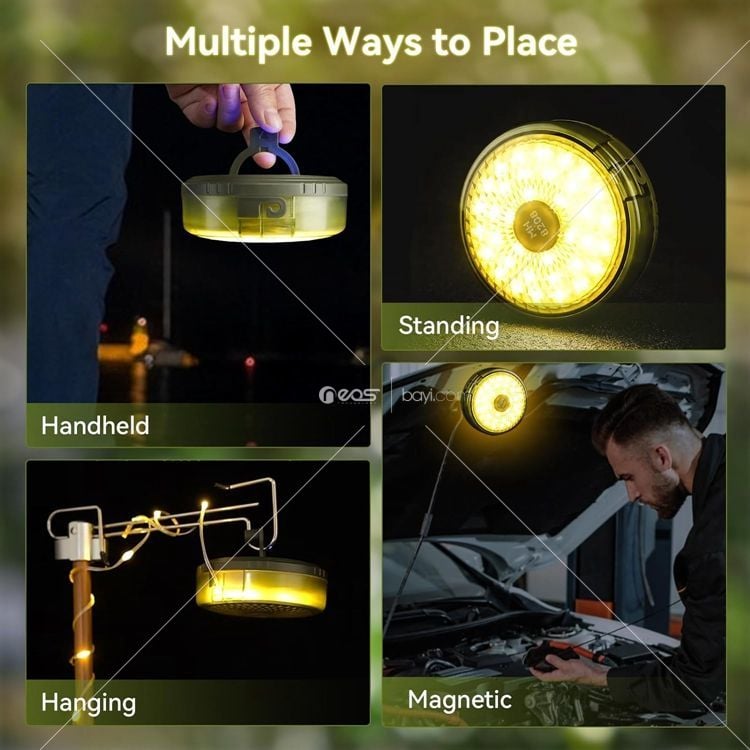 8208 LED GOLDORİON Çok işlevli LED kamp ışığı USB şarjlı açık hava çadırı renkli atmosfer ipi ışık şerit metre Kamp fenerlerini saklayın