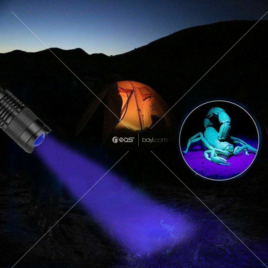 OR-90 GOLDORİON Güçlü Mini Mor Zoomble UV El Feneri UV Meşalesi 365nm UV Led Siyah Işık Test Jade için
