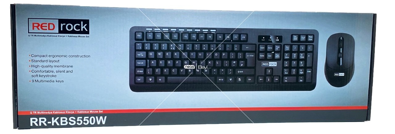 PR-KBS550W Redrock Kablosuz Klavye Mouse Set