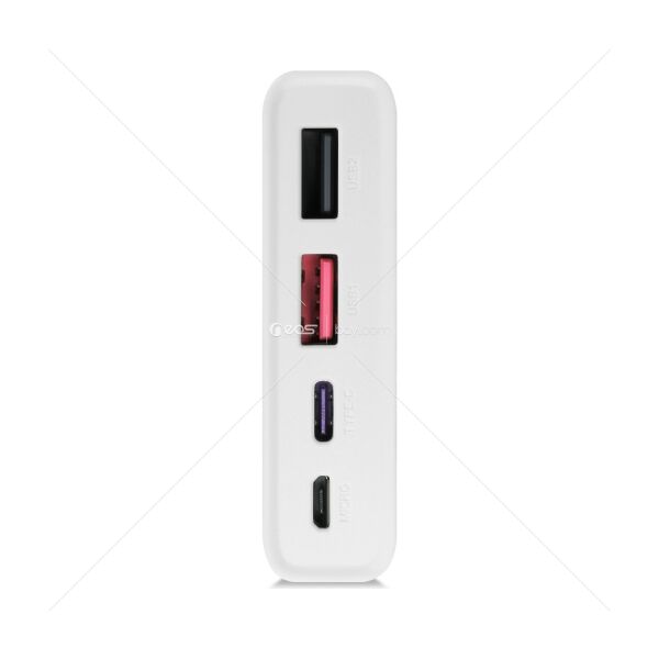 Powerway 10.000 Mah Pd 22.5W Dahili Kablolu Hızlı Şarj LED Fener Gerçek 10.000 Mah QC10 Powerbank