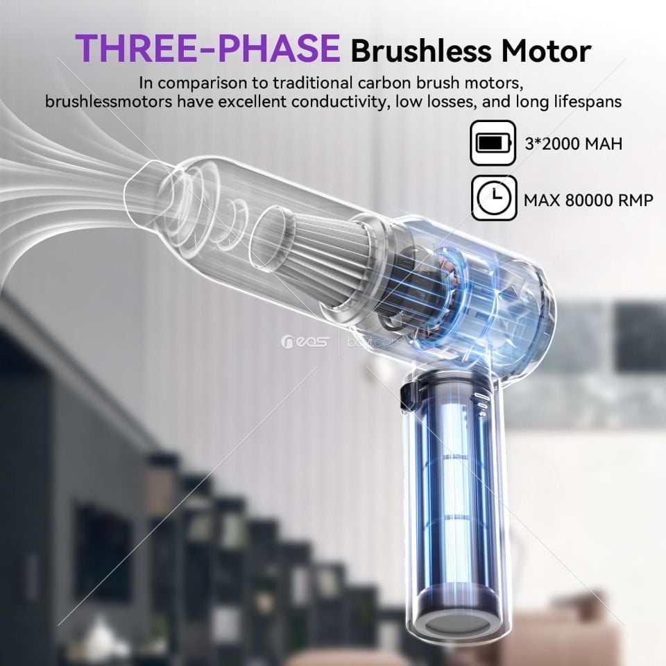 ARAÇ SÜPÜRGE 120W 16000PA ARABA TEMİZLEME SÜPÜRME GÜÇLENDİRİLMİŞ MOTOR