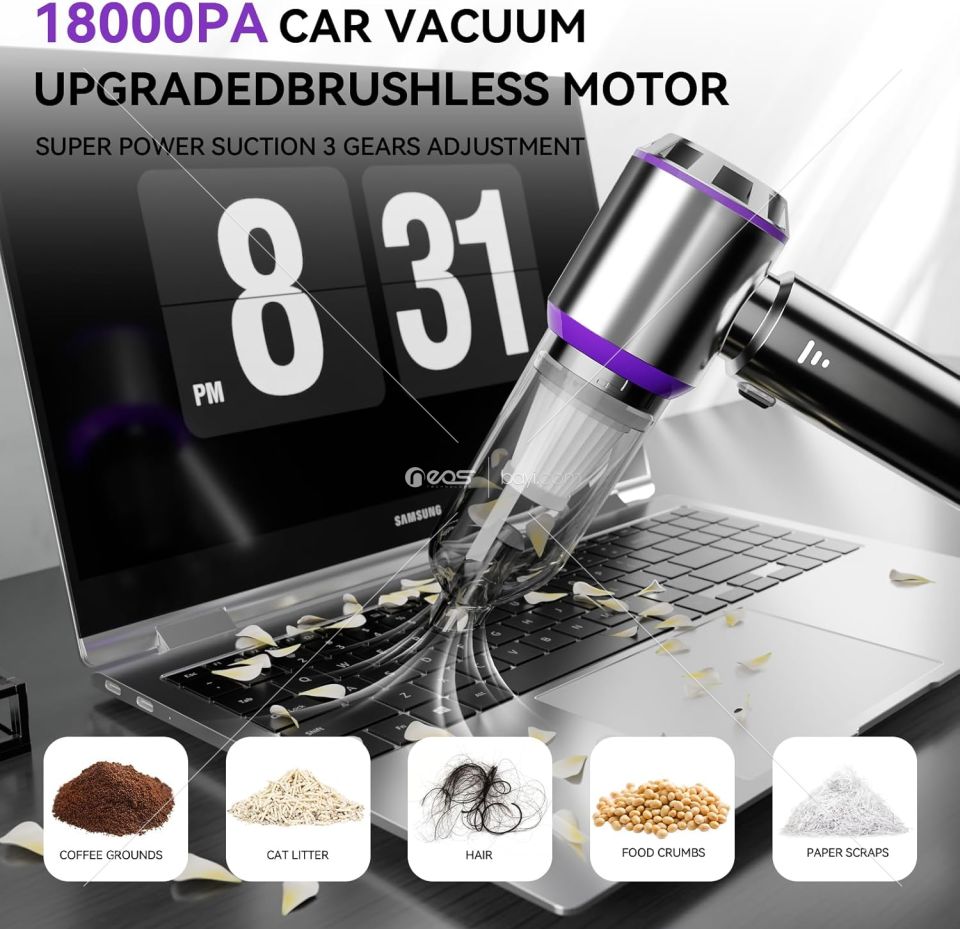 ARAÇ SÜPÜRGE 120W 16000PA ARABA TEMİZLEME SÜPÜRME GÜÇLENDİRİLMİŞ MOTOR