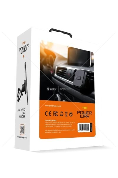 Powerway TT31 Araç İçi Mıknatıslı Premium Telefon Tutucu Havalandırma Izgarası Uyumlu