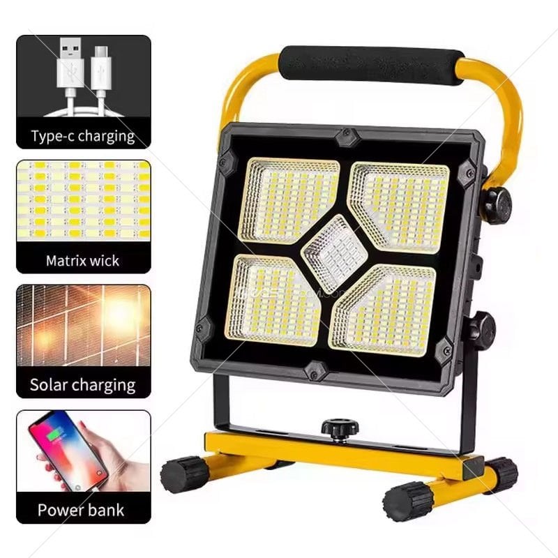 Powerdex PD-7070PRO 400 LED Profesyonel Çakar Işıklı Güneş Enerjili Projektör