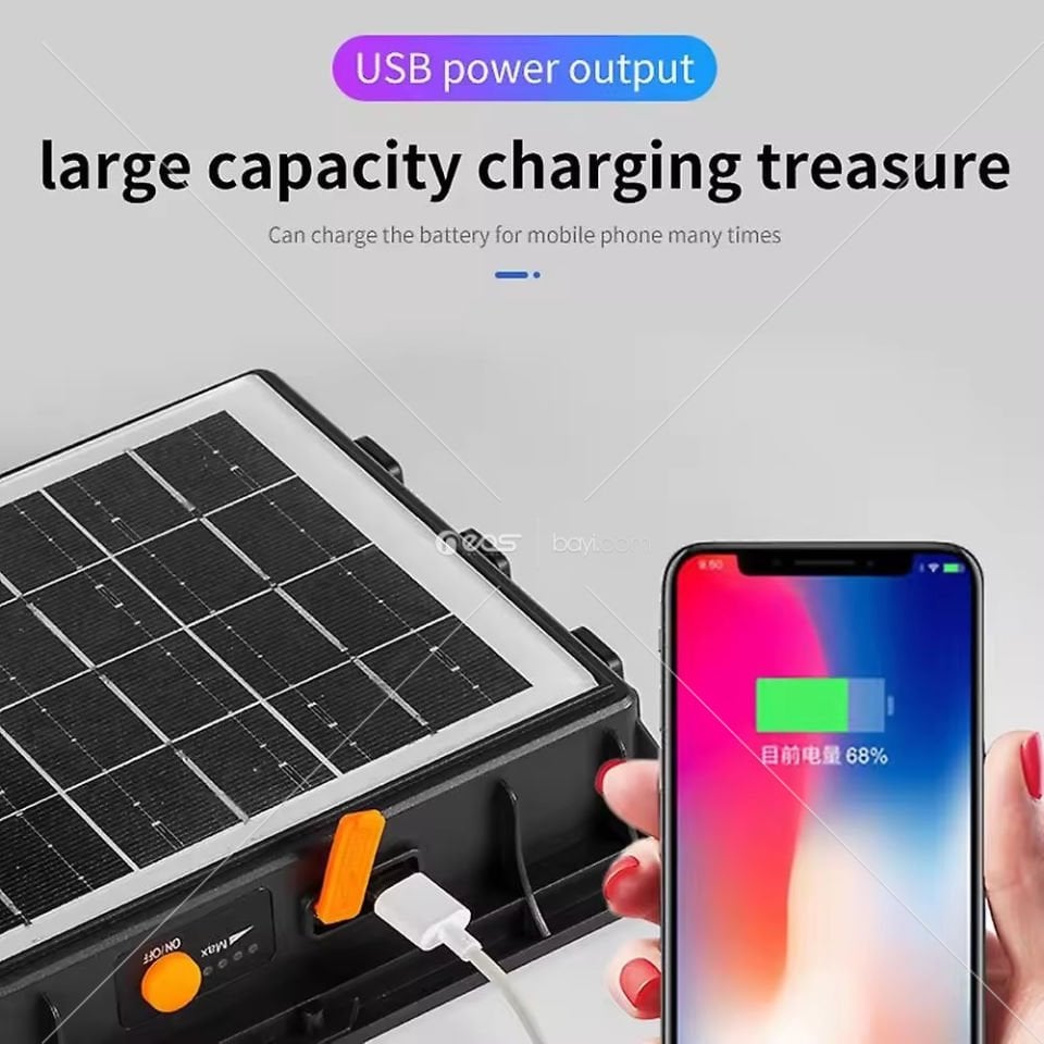Powerdex PD-7070PRO 400 LED Profesyonel Çakar Işıklı Güneş Enerjili Projektör