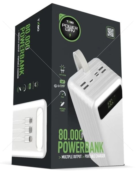 POWERWAY TX80 80.000MAH. POWERBANK